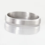 Alliance Anne-esther Ruban Plat Argent Blanc - Alliances duo Famille | Marc Orian