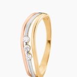 Bague Troyen Or Tricolore Diamant - Bagues fian&ccedil;ailles Femme | Marc Orian