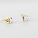 Boucles D'oreilles Puces Or Jaune Diamants Synthetique - Boucles d'oreilles mariage Femme | Marc Orian