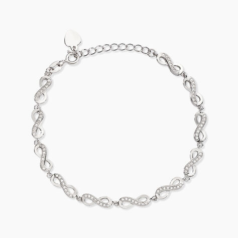 Bracelet Anka Argent Blanc Oxyde De Zirconium - Bracelets cha&icirc;nes Femme | Marc Orian