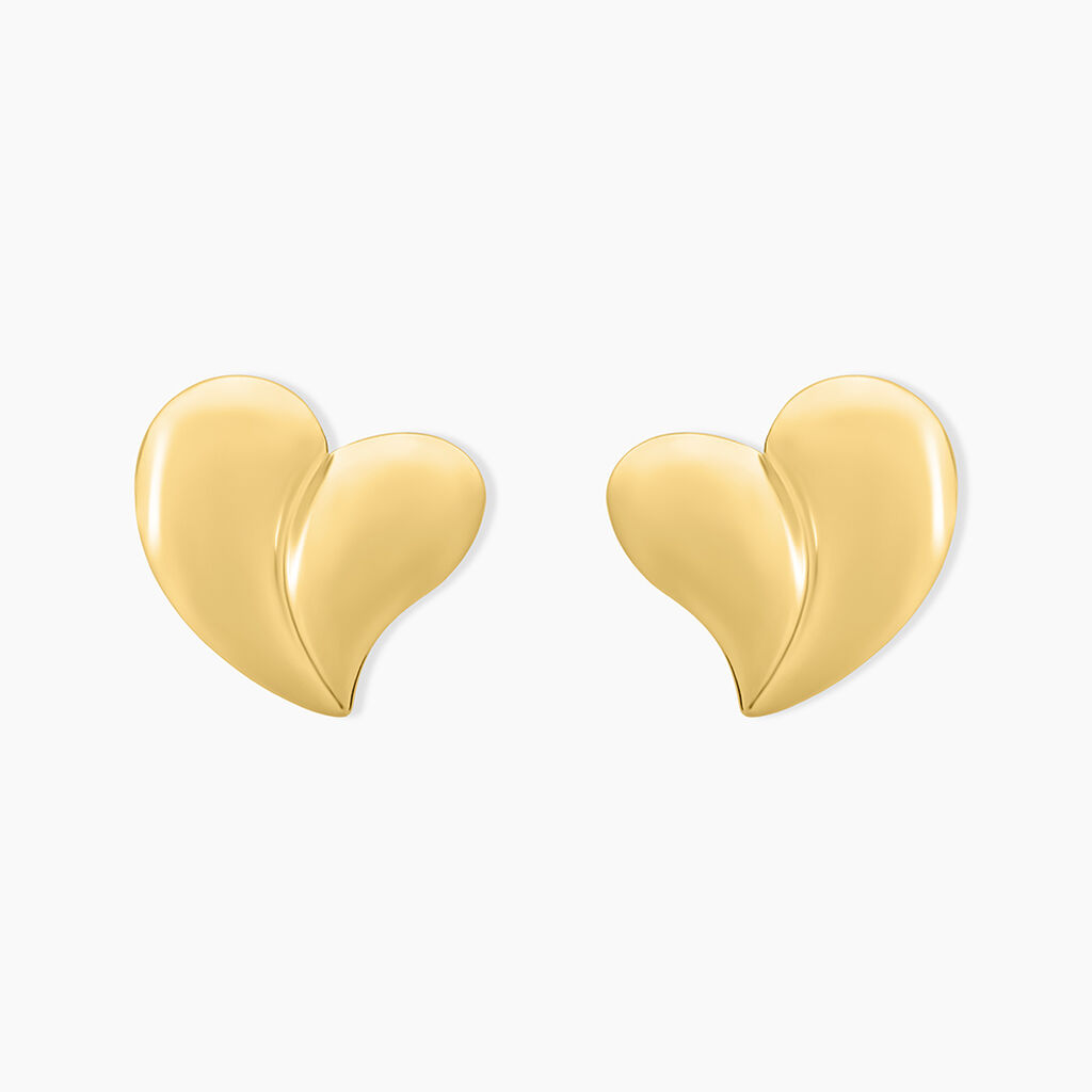 Boucles D'oreilles Puces Madlie Acier Jaune - Puces Femme | Marc Orian