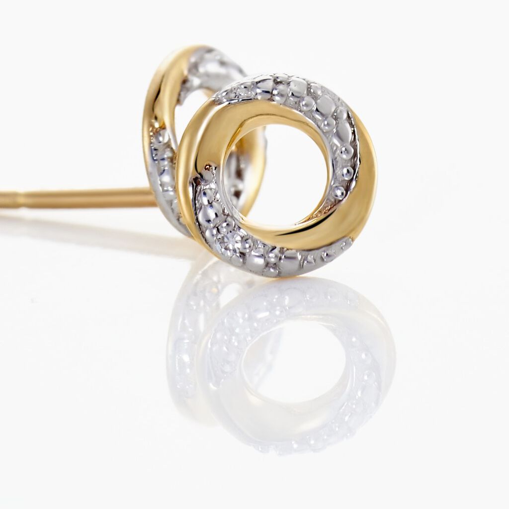 Boucles D'oreilles Puces Or Jaune Pamila Diamants - Boucles d'oreilles pierres précieuses Femme | Marc Orian