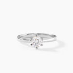 Bague Athena Platine Blanc Diamant - Parures de mariage Femme | Marc Orian