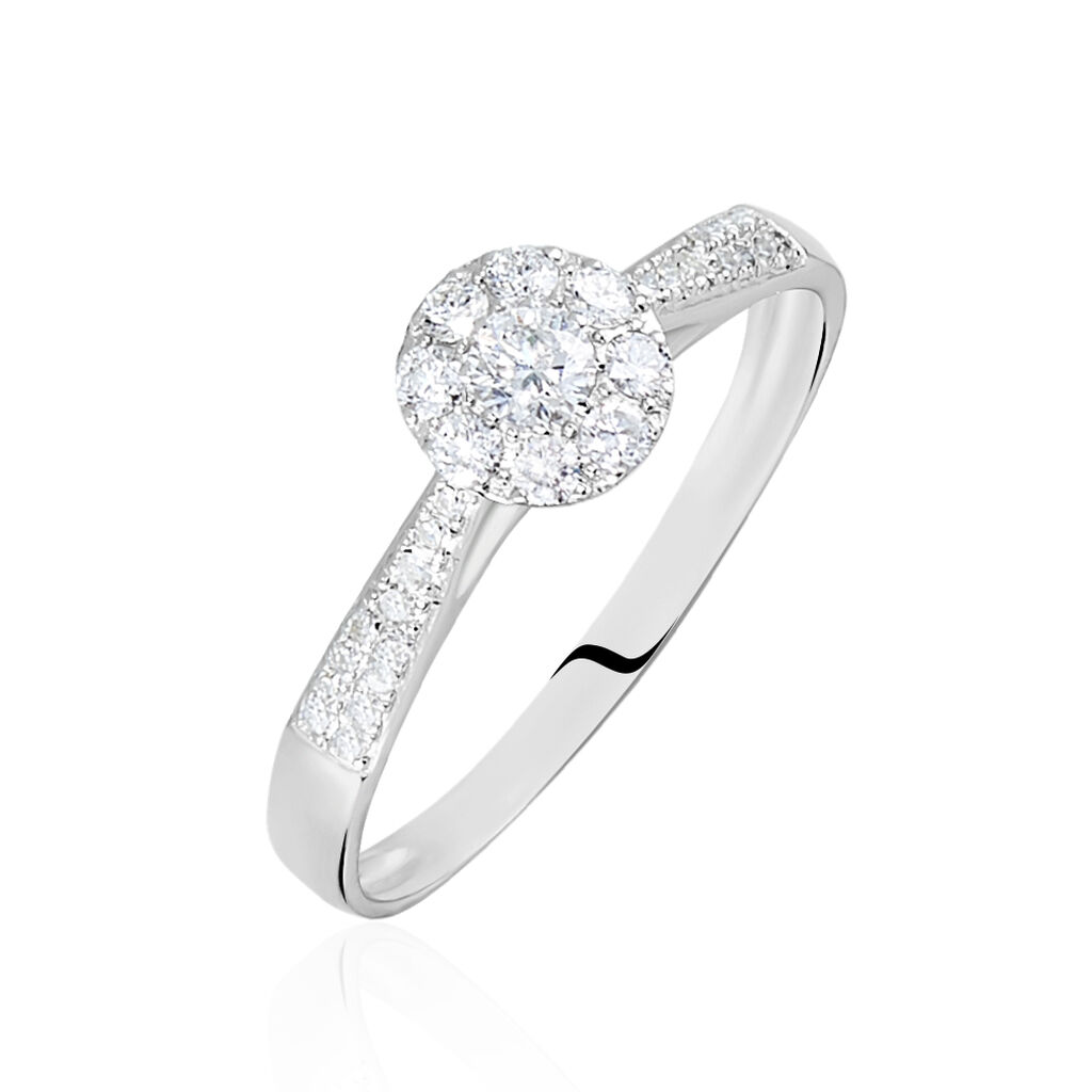 Bague Neptune Or Blanc Diamant - Solitaires Femme | Marc Orian
