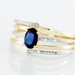 Bague Or Jaune Carissa Saphir Diamants - Solitaires Femme | Marc Orian