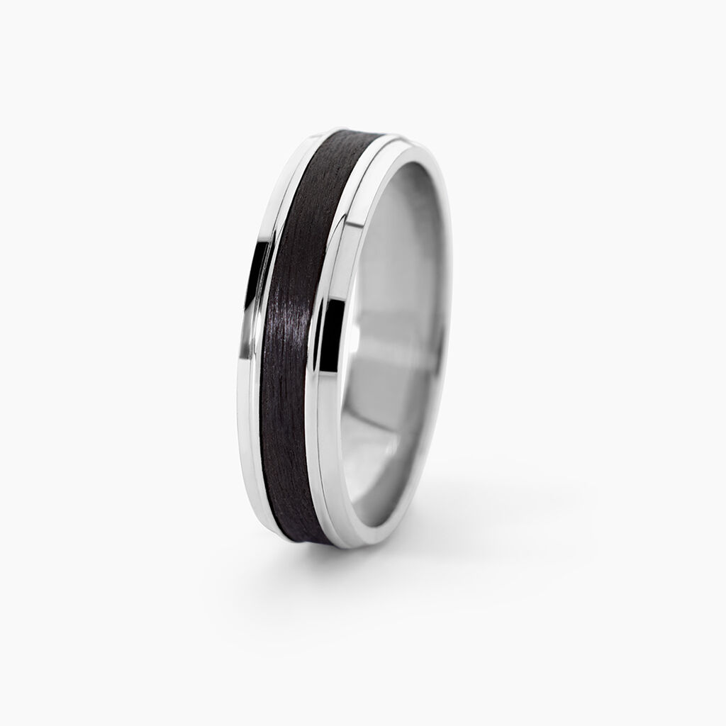 Alliance Camille Ruban Plat Or Blanc - Alliances duo Unisex | Marc Orian