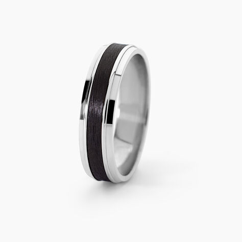 Alliance Camille Ruban Plat Or Blanc - Alliances duo Unisex | Marc Orian