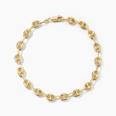 Bracelet Maille Dami Maille Grain De Cafe Or Jaune - Bracelets mailles Homme | Marc Orian