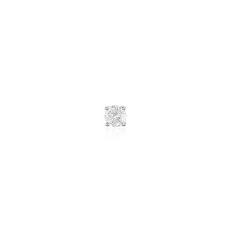 Boucle D'oreille Puce Unitaire Victoria Or Blanc Diamant - Clous d'oreilles Famille | Marc Orian