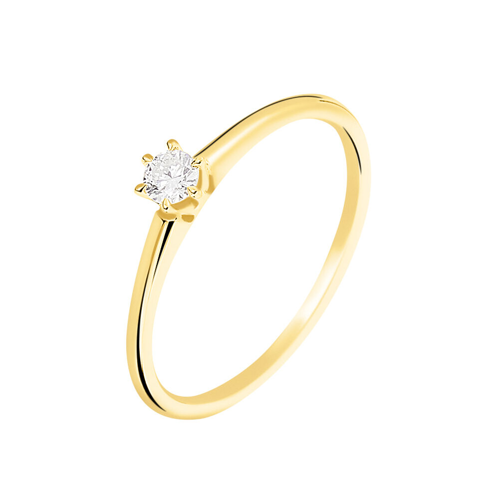 Bague solitaire en or Clearance