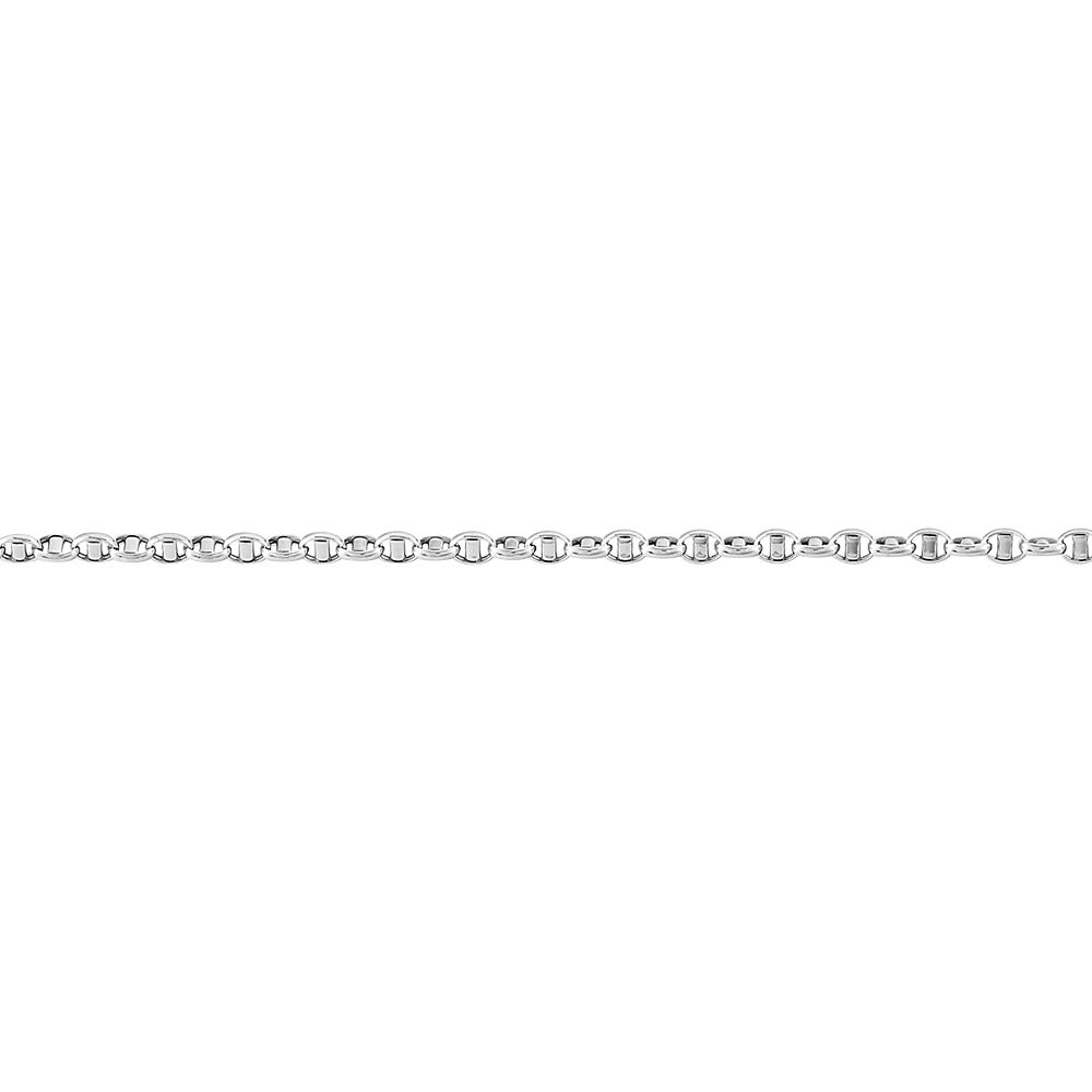 Bracelet Capucin Or Blanc Maille Marine Plate - Bracelets mailles Femme | Marc Orian