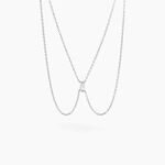 Collier Navette Argent Blanc Oxyde De Zirconium - Colliers avec pierres Femme | Marc Orian