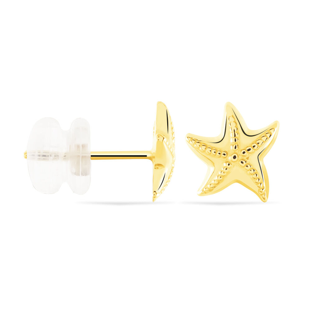 Boucles D'oreilles Puces Alphonsine Etoile De Mer Or Jaune - Puces Femme | Marc Orian