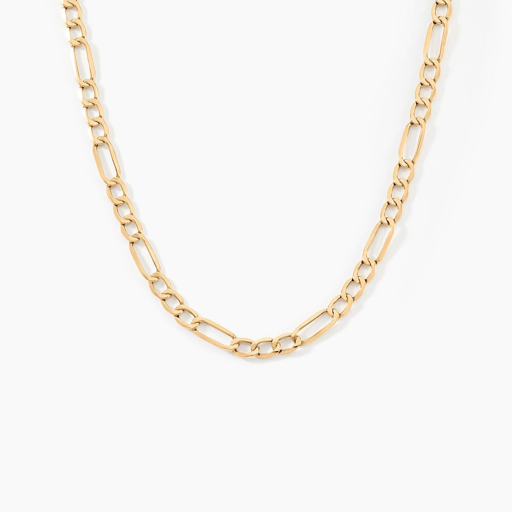 Collier Or Jaune Cameo Maille Altern&eacute;e 1/3 - Chaines Homme | Marc Orian