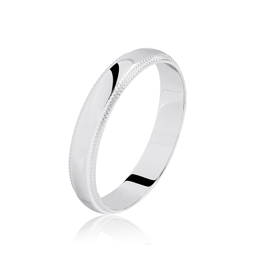Alliance Irais Demi Jonc Classique Or Blanc - Alliances classiques Famille | Marc Orian