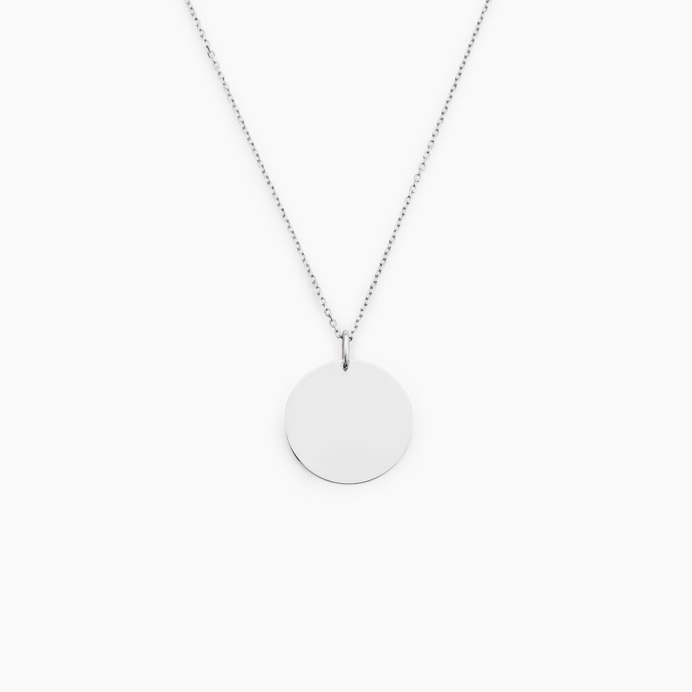 Pendentif Lisa Or Blanc - Bijoux personnalis&eacute;s Femme | Marc Orian