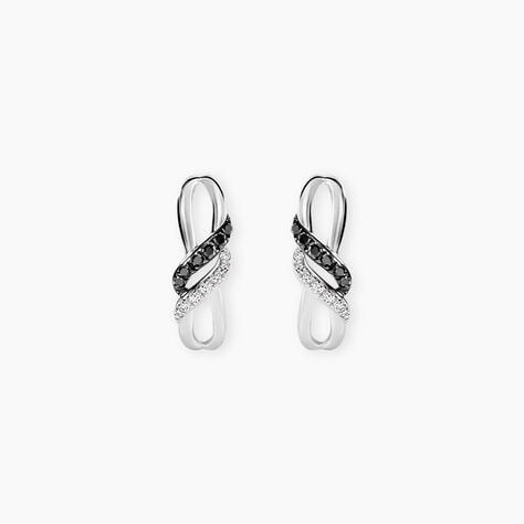 Boucles D'oreilles Puces Aline Or Blanc Diamant - Puces Femme | Marc Orian