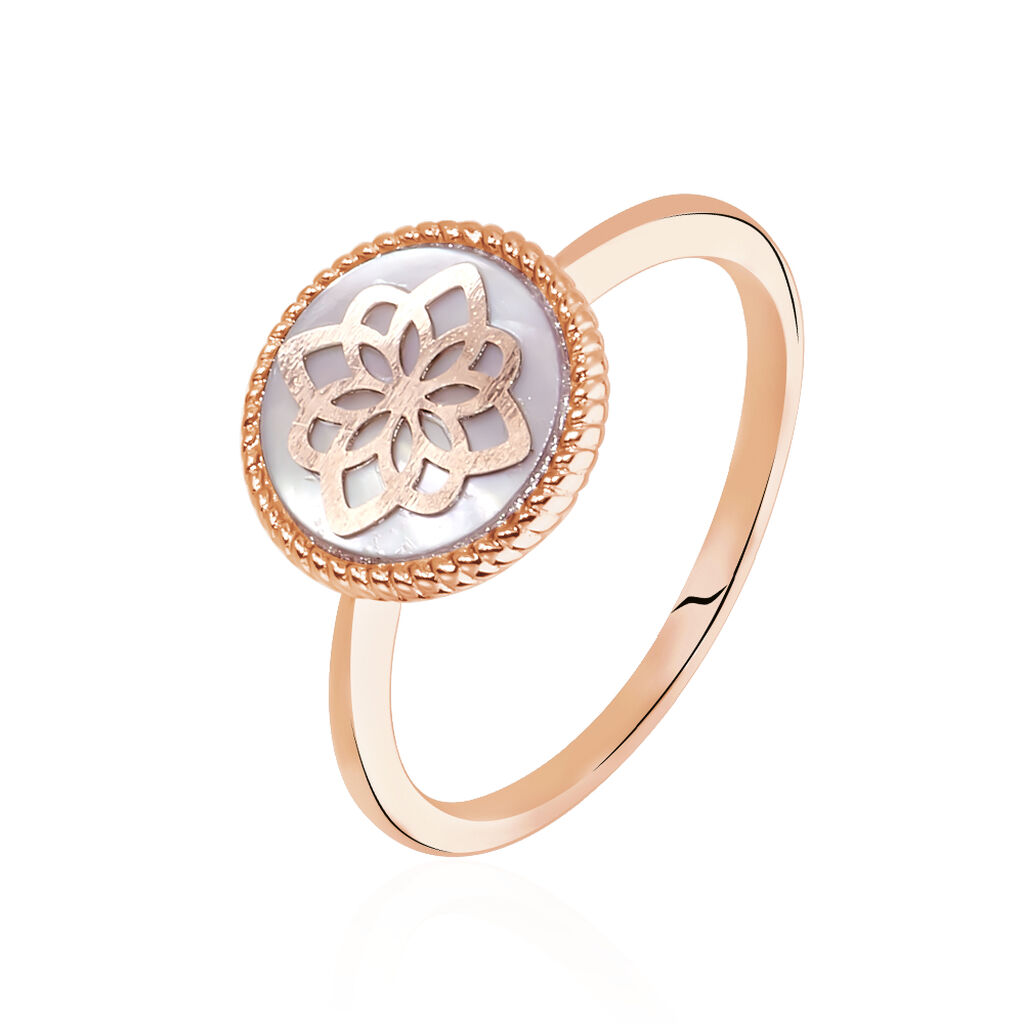 Bague Rosae Argent Rose Nacre - Bagues avec pierre Femme | Marc Orian