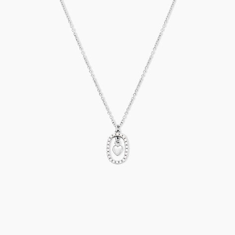 Collier Naly Argent Blanc Oxyde De Zirconium - Colliers avec pierres Femme | Marc Orian
