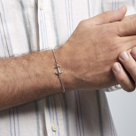 Bracelet Argent Blanc Day - Bracelets chaînes Homme | Marc Orian