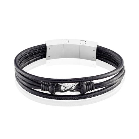 Bracelet Acier Blanc Stephanos - Bracelets cuir Homme | Marc Orian