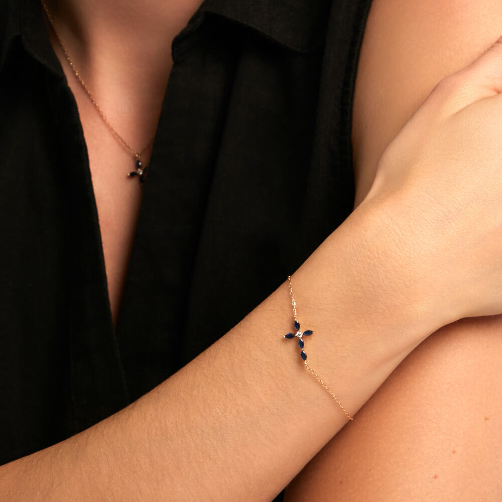 Bracelet Eser Or Jaune Oxyde De Zirconium - Bracelets cha&icirc;nes Femme | Marc Orian