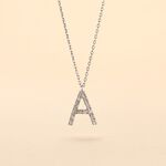 Collier Oran Or Blanc Diamant - Colliers avec pierres Femme | Marc Orian