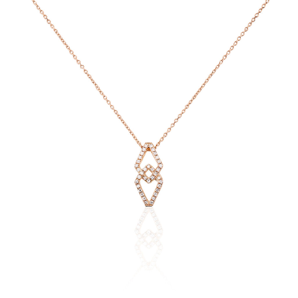 Collier Lisa Or Rose Diamant - Colliers avec pierres Femme | Marc Orian