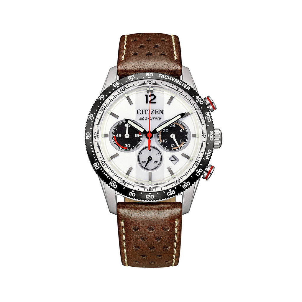 Montre Citizen Vintage Racing Blanc - Montres &eacute;tanches Homme | Marc Orian