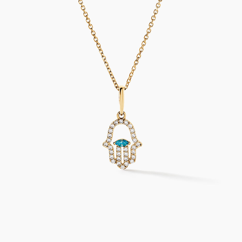 Pendentif Fatima Or Jaune Oxyde De Zirconium - Pendentifs Femme | Marc Orian