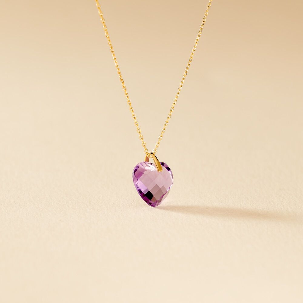 Collier Ludmille Or Jaune Amethyste - Colliers avec pierres Femme | Marc Orian