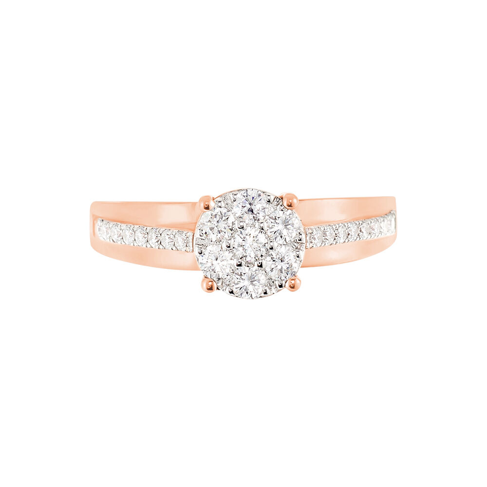 Bague Kate Or Rose Diamant - Parures de mariage Femme | Marc Orian