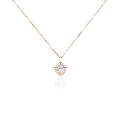 Collier Calvi Argent Rose Oxyde De Zirconium - Colliers avec pierres Femme | Marc Orian
