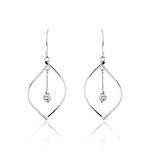 Boucles D'oreilles Pendantes Melaine Argent Blanc - Boucles d'oreilles pampille Femme | Marc Orian