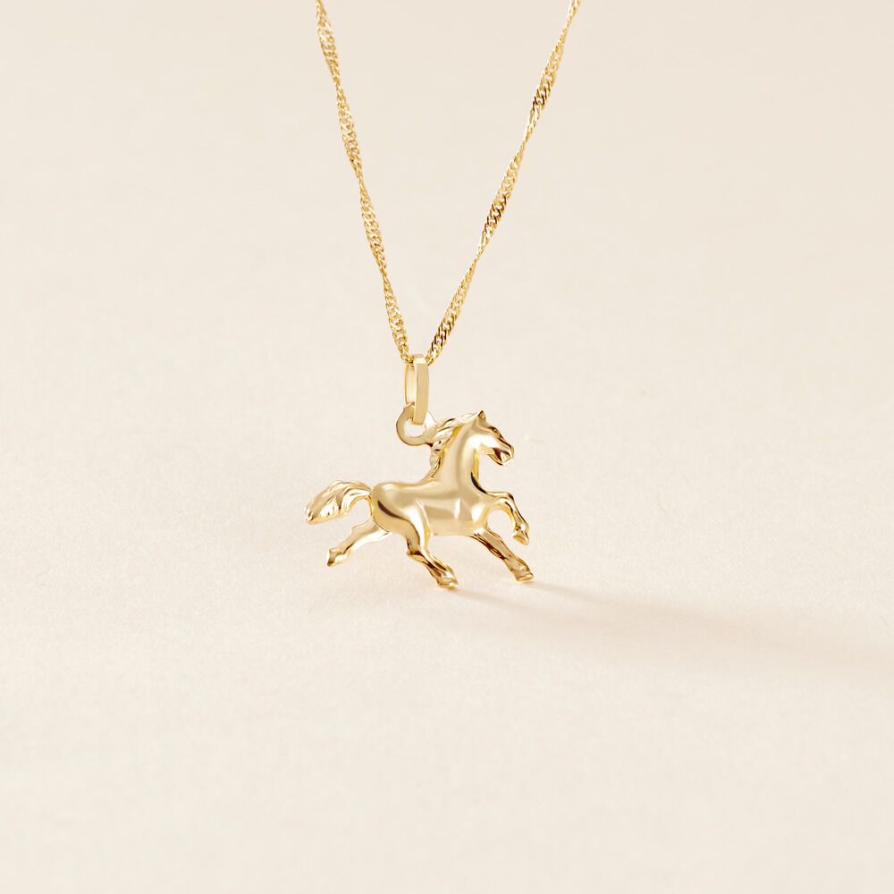 Pendentif Egide Cheval Or Jaune - Pendentifs Famille | Marc Orian