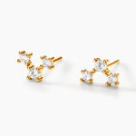 Boucles D'oreilles Puces Athanas Or Jaune Oxyde De Zirconium - Puces Femme | Marc Orian