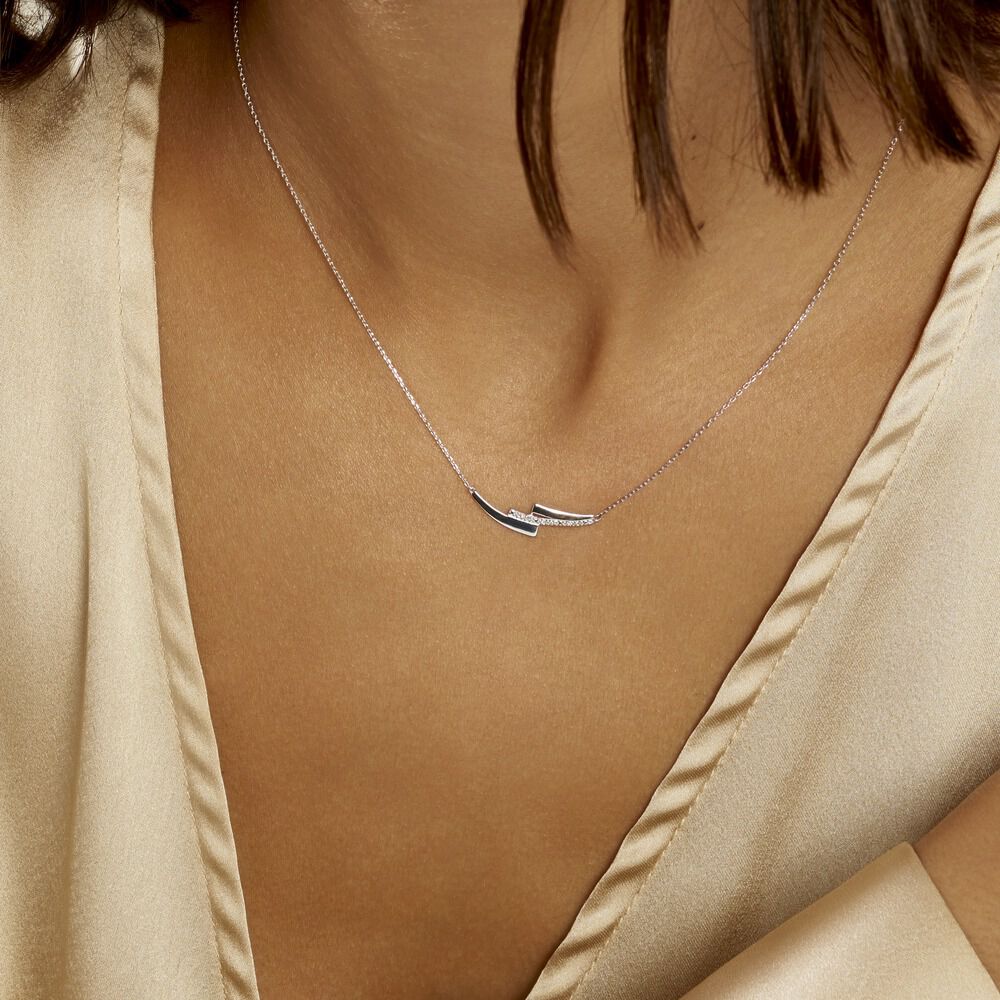 Collier Ainhoa Or Blanc Diamant - Colliers avec pierres Femme | Marc Orian