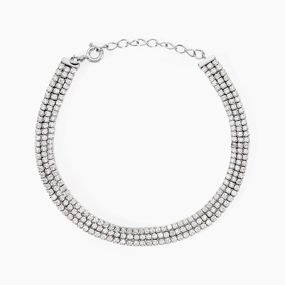Bracelet Serenna Argent Blanc Oxyde De Zirconium - Bracelets cha&icirc;nes Femme | Marc Orian