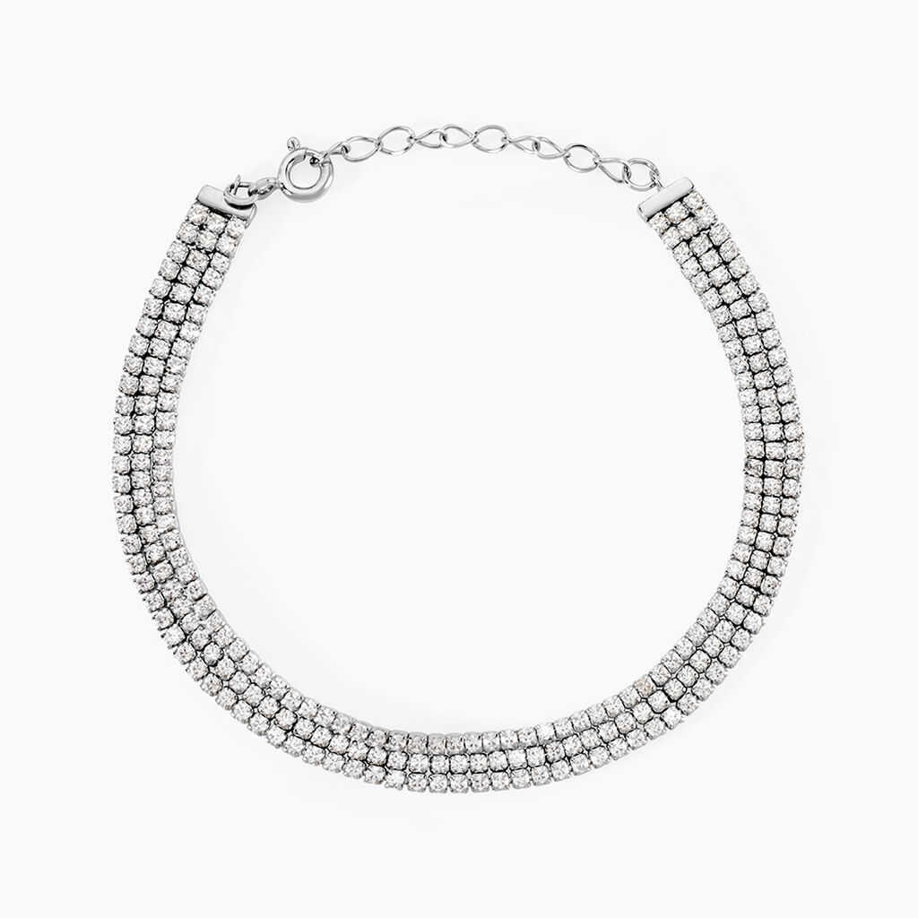 Bracelet Serenna Argent Blanc Oxyde De Zirconium - Bracelets cha&icirc;nes Femme | Marc Orian