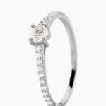 Bague Solitaire Or Blanc Nyala Diamants - Parures de mariage Femme | Marc Orian