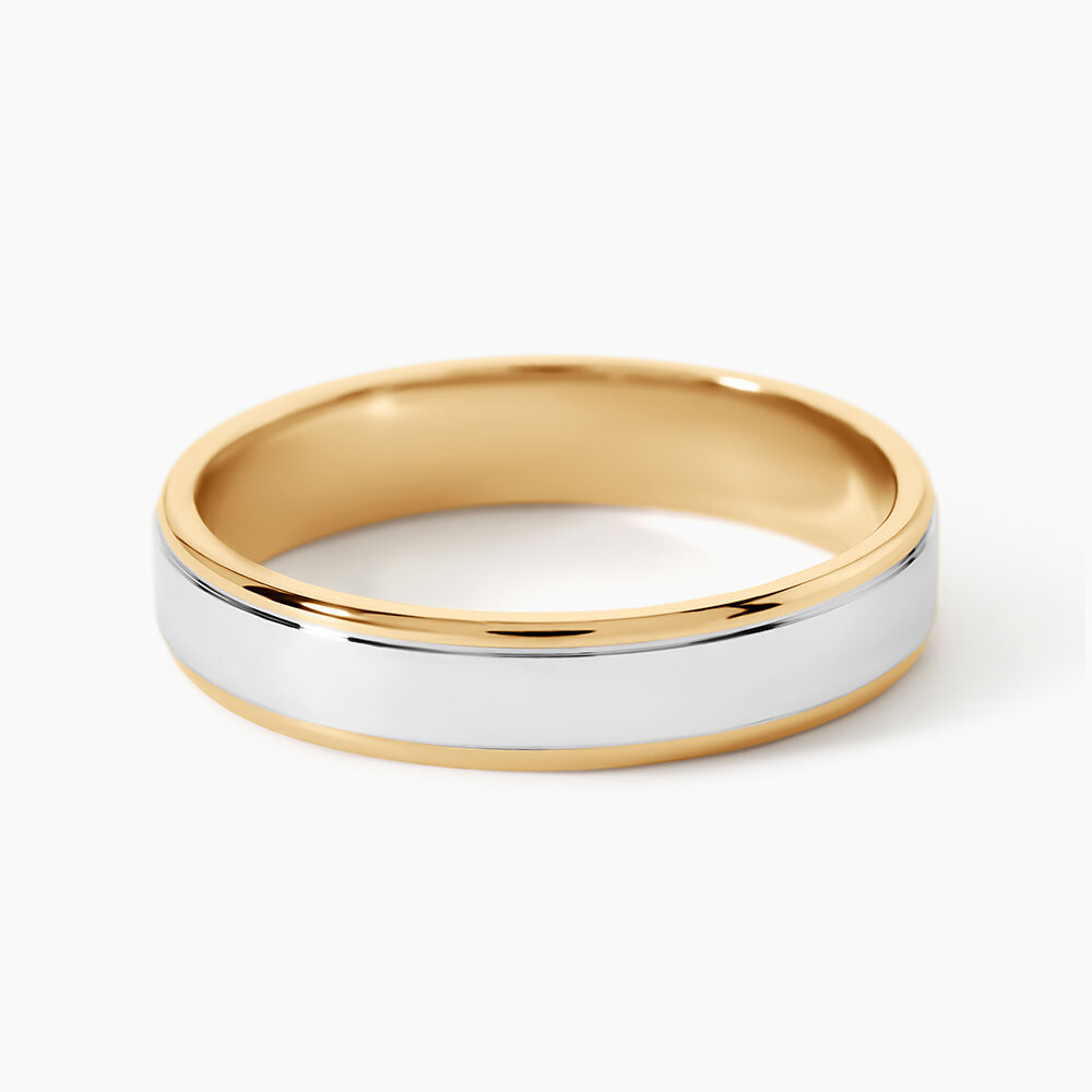 Alliance Hevan Ruban Or Bicolore - Alliances duo Unisex | Marc Orian