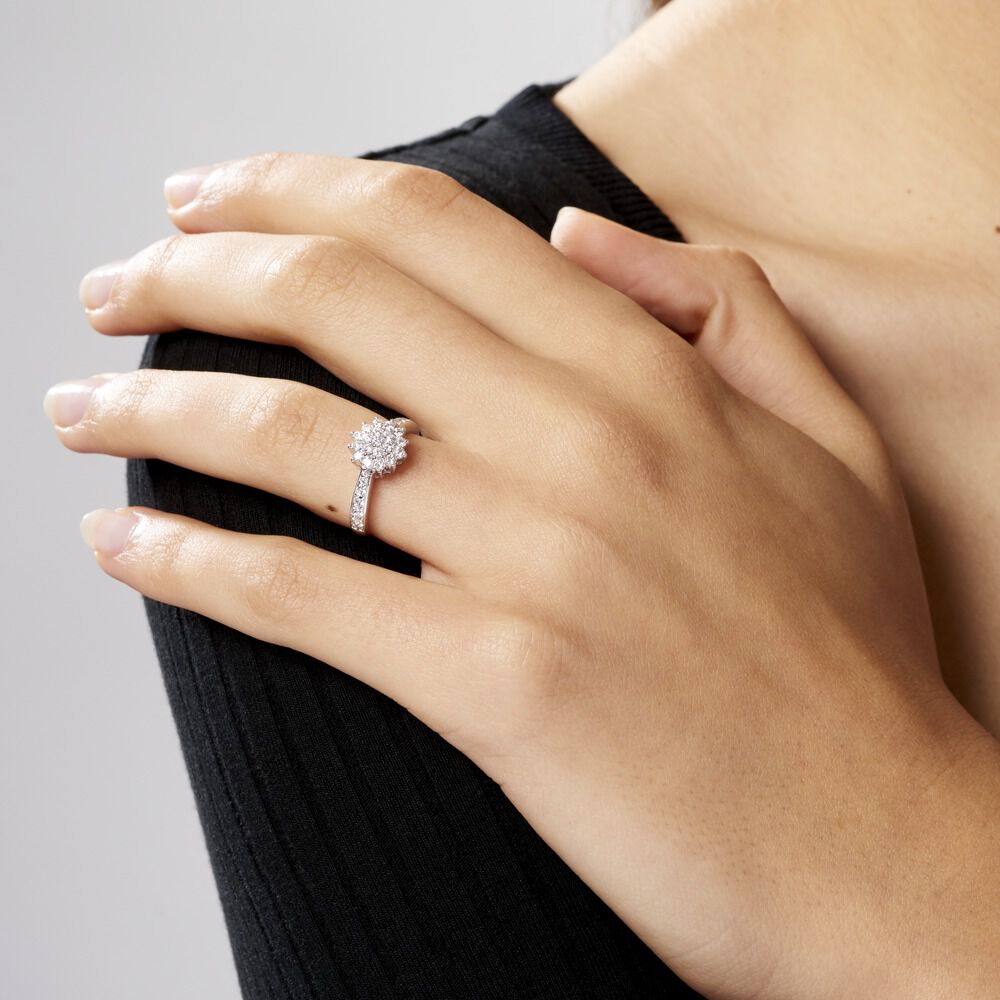 Bague Chou Or Blanc Diamant - Parures de mariage Femme | Marc Orian
