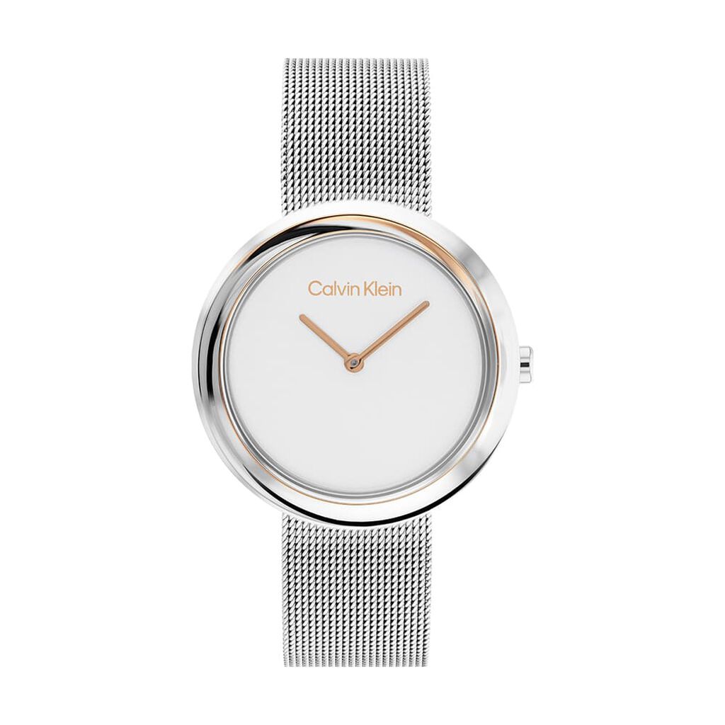 Montre Calvin Klein Twisted Bezel Blanc - Montres &eacute;tanches Femme | Marc Orian