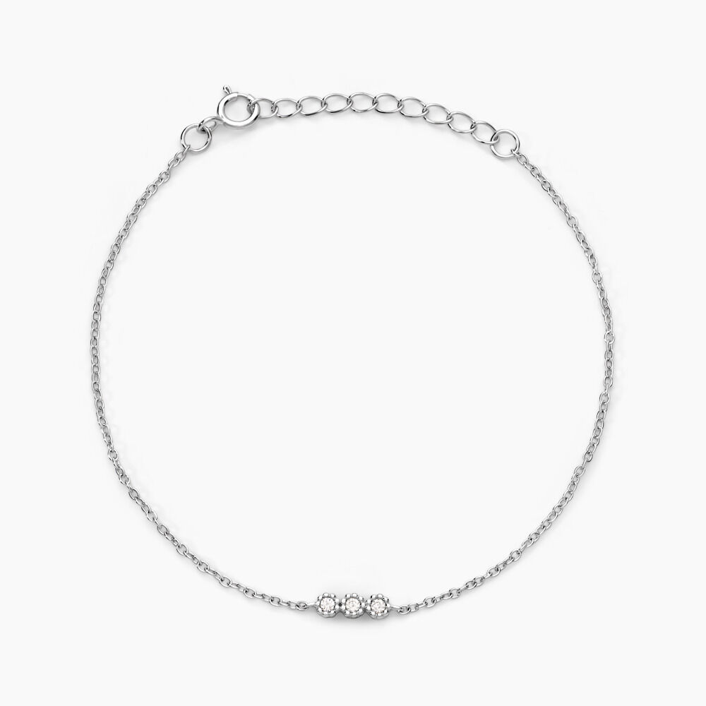 Bracelet Janys Argent Blanc Oxyde De Zirconium - Bracelets fantaisie Femme | Marc Orian