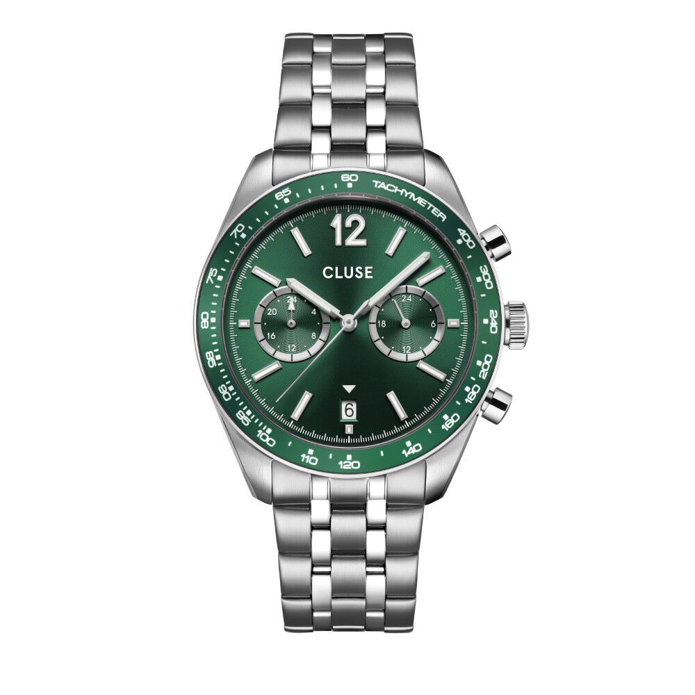 Montre Cluse Aravis Dual Timer Vert - Montres &eacute;tanches Homme | Marc Orian