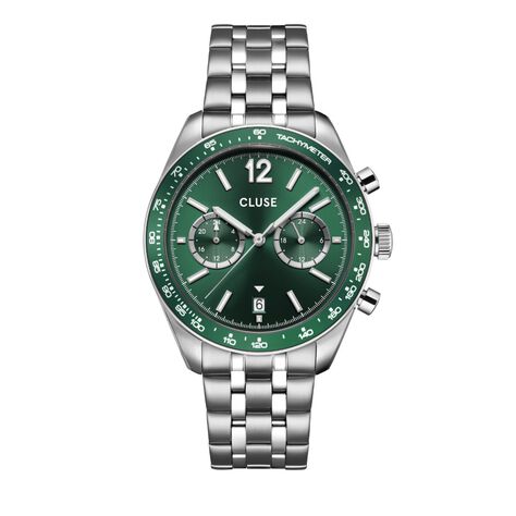 Montre Cluse Aravis Dual Timer Vert - Montres &eacute;tanches Homme | Marc Orian