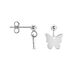 Boucles D'oreilles Pendantes Papilio Argent Blanc - Pendantes Femme | Marc Orian