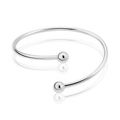 Bracelet Jonc Noûr Argent Blanc - Bracelets jonc Femme | Marc Orian