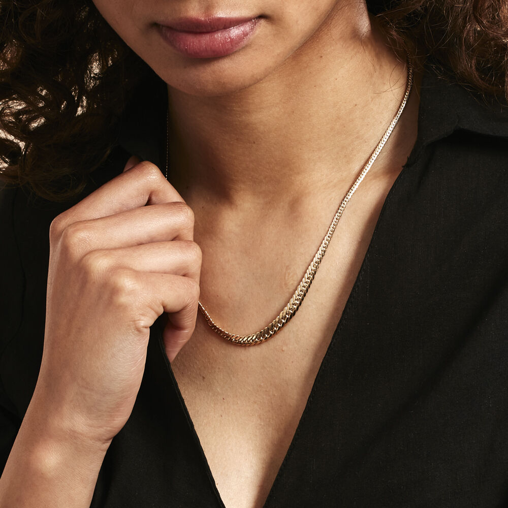 Collier Or Jaune Izel Maille Anglaise - Chaines Femme | Marc Orian