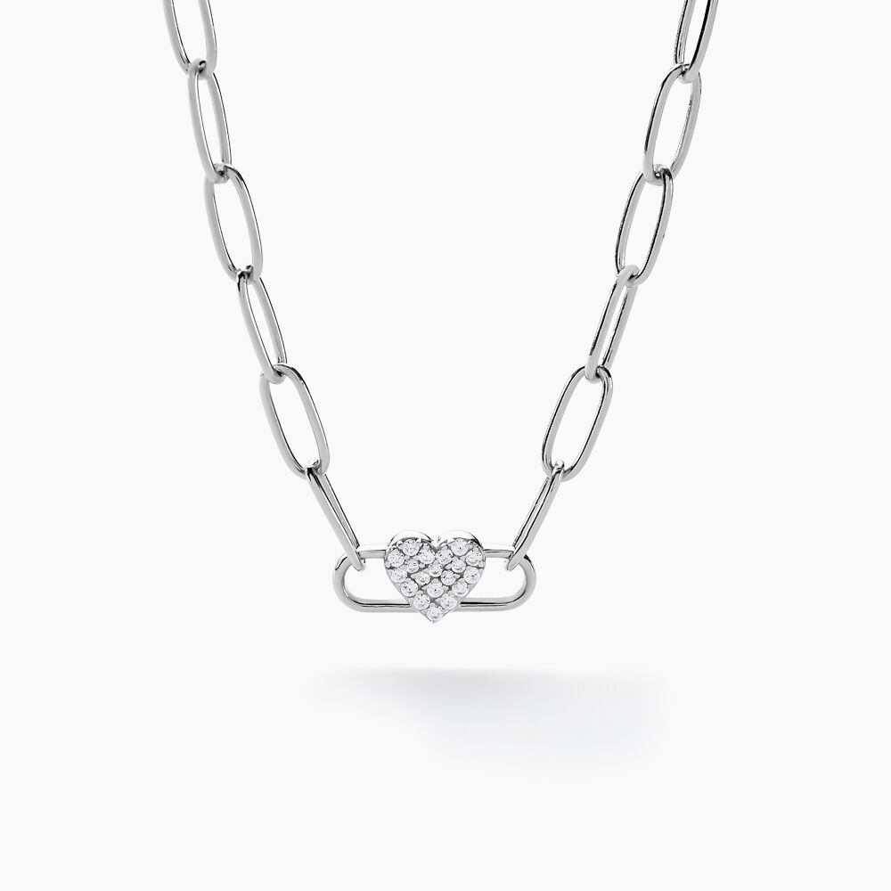 Collier Eternity Argent Blanc Oxyde De Zirconium - Colliers avec pierres Femme | Marc Orian